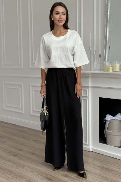 Джемпер с вышивкой пайетками на каждый день Kaloris 2147 - фото 5