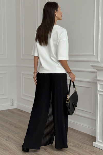 Джемпер с вышивкой пайетками на каждый день Kaloris 2147 - фото 4