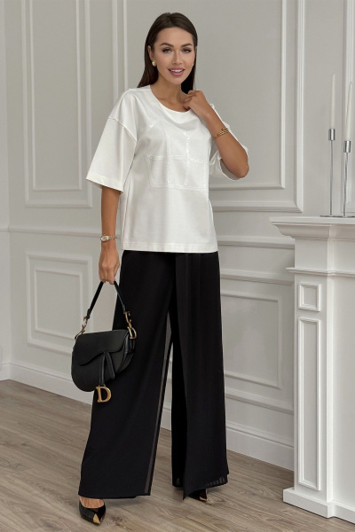 Джемпер с вышивкой пайетками на каждый день Kaloris 2147 - фото 2