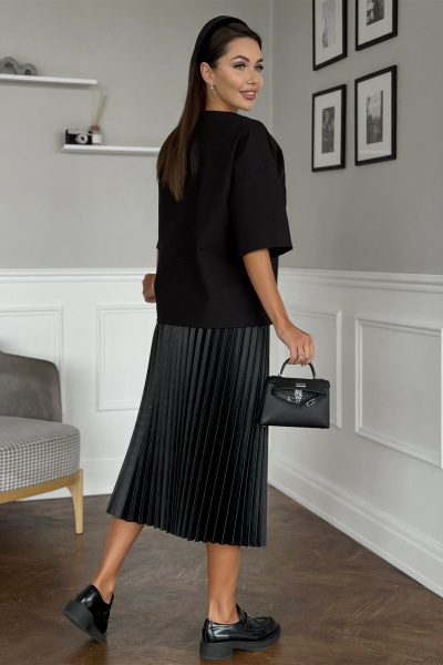 Джемпер с вышивкой пайетками и спущенным плечом Kaloris 2147/1 - фото 3