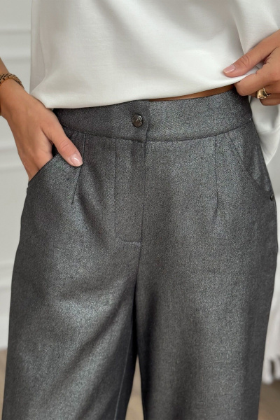 Брюки прямые из текстиля на каждый день Kaloris 2151 - фото 3