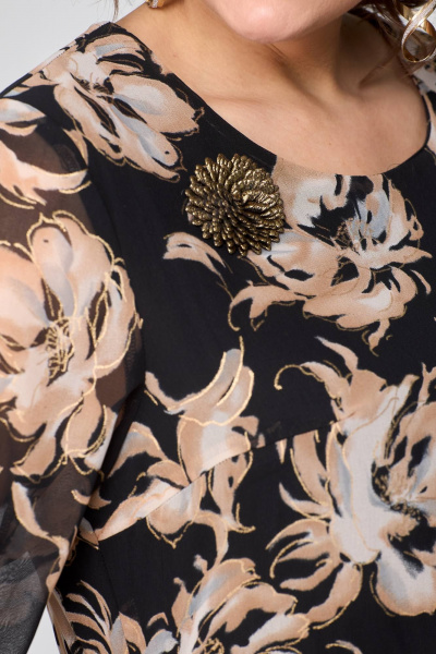 Платье свободного кроя из шифона с воланами Solomeya Lux 969А - фото 10