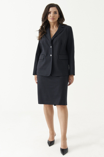 Демисезонный синий жакет из трикотажа с карманами Панда 198430w синий - фото 1