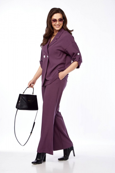 Женский комплект палаццо и прямого жакета из текстиля Taita plus 2329/9 - фото 5