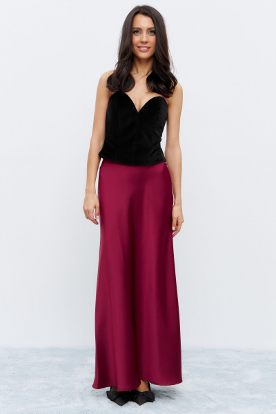 Топ в корсетном стиле из ткани с разъемной молнией ATTIKA A3069 черный - фото 2