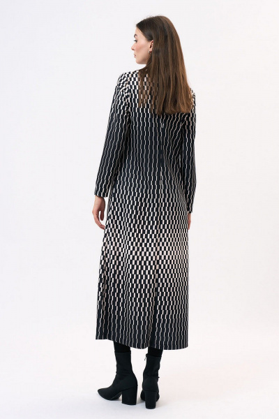 Платье на каждый день с вискозой и трикотажем Art Ribbon M1051P - фото 4