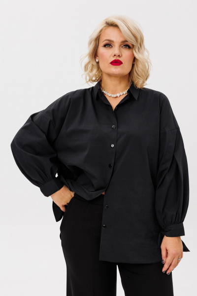 Демисезонный костюм 2-ка из текстиля и хлопка Anastasia 1114.1 черный - фото 12