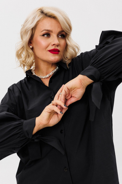 Демисезонный костюм 2-ка из текстиля и хлопка Anastasia 1114.1 черный - фото 11