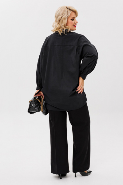 Демисезонный костюм 2-ка из текстиля и хлопка Anastasia 1114.1 черный - фото 7