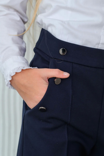 Школьные брюки для девочки из трикотажа с начёсом Tammi 1Т85-24/1 - фото 7