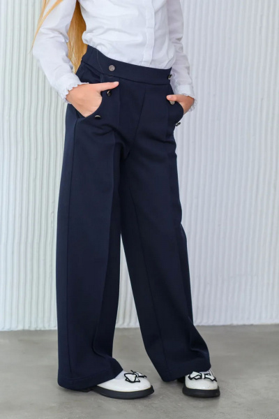 Школьные брюки для девочки из трикотажа с начёсом Tammi 1Т85-24/1 - фото 5