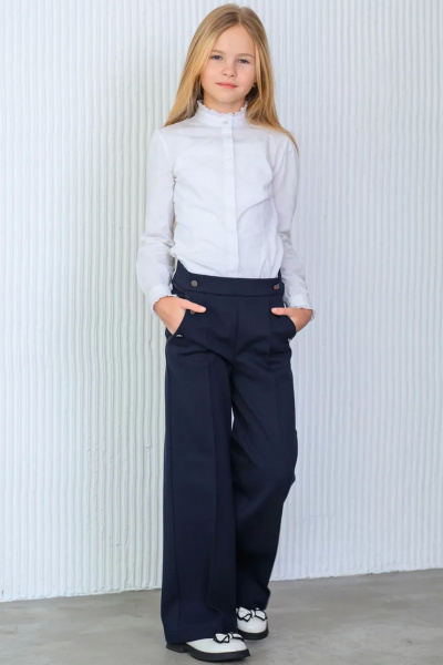 Школьные брюки для девочки из трикотажа с начёсом Tammi 1Т85-24/1 - фото 3