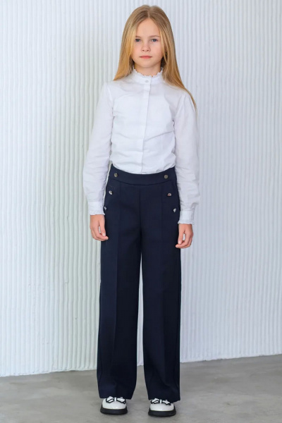 Школьные брюки для девочки из трикотажа с начёсом Tammi 1Т85-24/1 - фото 2