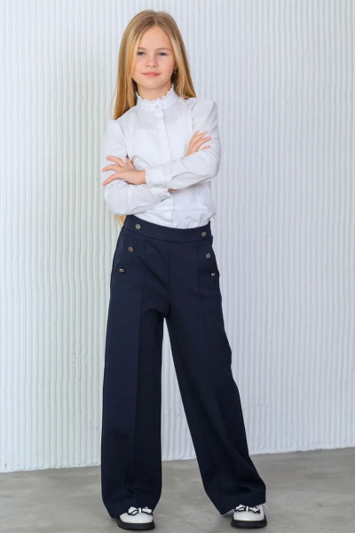 Школьные брюки для девочки из трикотажа с начёсом Tammi 1Т85-24/1 - фото 1