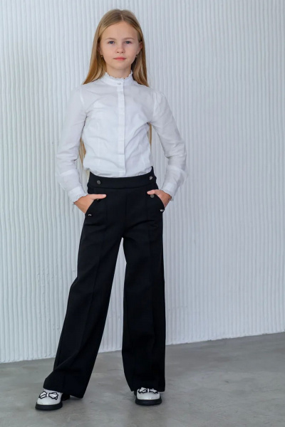 Школьные брюки для девочки из плотного трикотажа Tammi 1Т85-24/2 - фото 3