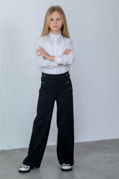 Школьные брюки для девочки из плотного трикотажа Tammi 1Т85-24/2 - фото 2