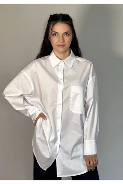 Блуза женская прямого силуэта из текстиля для делового образа Tammi 1Ш77-24/1 - фото 1