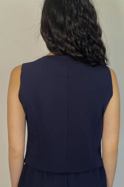 Жилет женский короткий классический для офисного и повседневного стиля Tammi 1Ш95-24/1 синий - фото 4