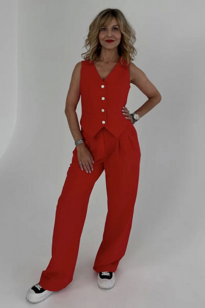 Брюки палаццо женские широкие из текстиля для стильных образов Tammi 3Т89-24/3 - фото 1