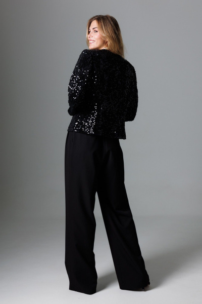 Элегантный брючный комплект из жакета с пайетками и палаццо Ларс Стиль 1019 - фото 5