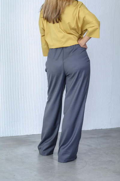 Брюки палаццо женские широкие из текстиля для офисных и праздничных случаев Tammi 3Т89-24/5 - фото 7