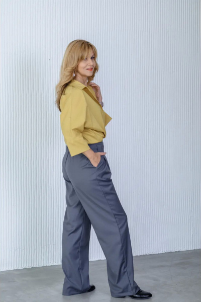 Брюки палаццо женские широкие из текстиля для офисных и праздничных случаев Tammi 3Т89-24/5 - фото 2