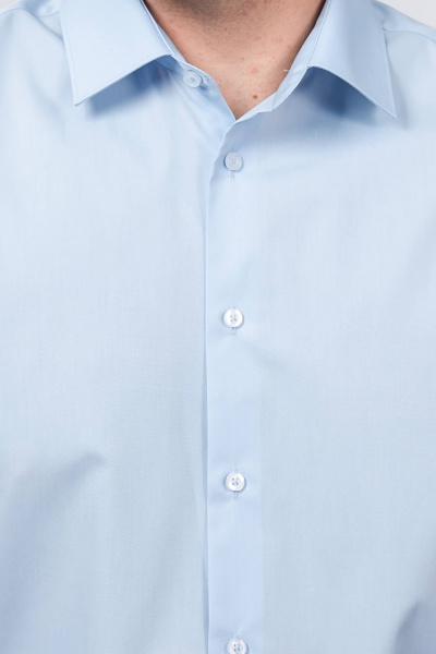 Гладкая рубашка в полоску с классическим воротником Nadex 01-088812/204-24 светло-голубой - фото 6