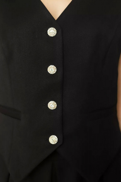 Жилет женский короткий из текстиля для офисных и праздничных образов Tammi 3т83-24/3 - фото 6