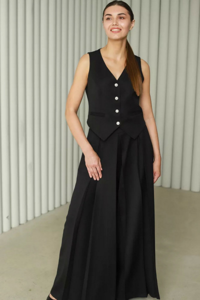 Жилет женский короткий из текстиля для офисных и праздничных образов Tammi 3т83-24/3 - фото 5