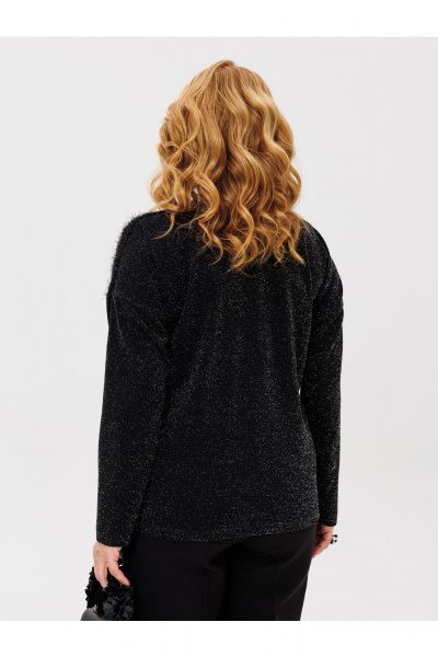 Черная блуза с эффектом травки и люрексом BRELA 2326.5 черный - фото 2