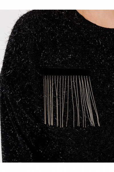 Черная блуза с эффектом травки и люрексом BRELA 2326.5 черный - фото 7