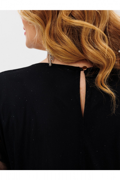 Черное платье из сетки с воланами и блестками BRELA 212480.5 черный - фото 8