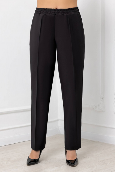 Брючный костюм с жилетом и леопардовой подкладкой Gold Style 2678 черный - фото 7