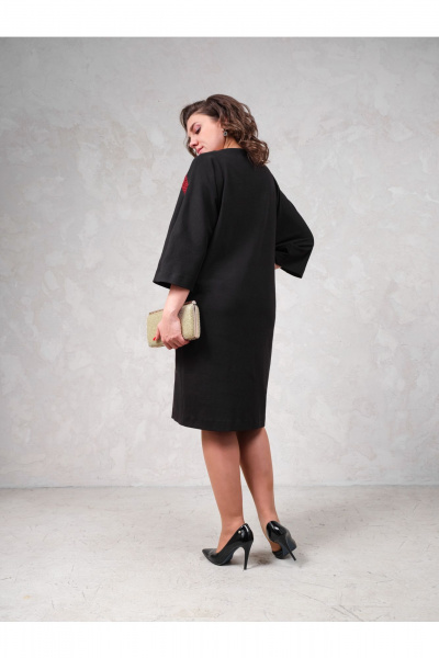 Нарядное платье с блестящими вставками и асимметричным рукавом Avanti 1676-1 - фото 2