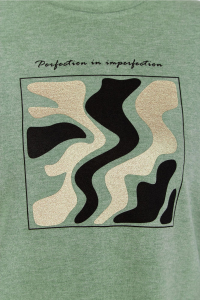 Джемпер с воротником стойка и дизайнерской печатью Jurimex 3252 - фото 2