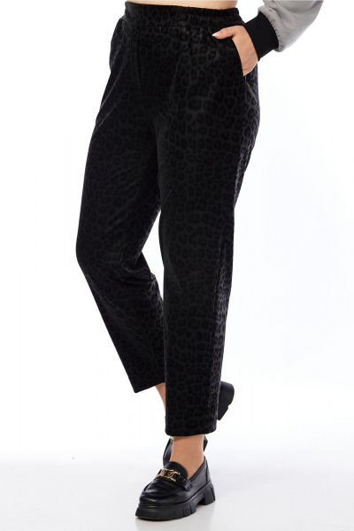 Брюки с имитацией кожи леопард с карманами Jurimex 3253 - фото 4