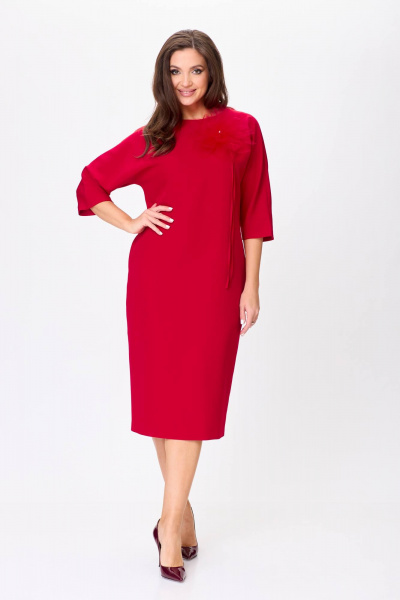 Платье полуприлегающего силуэта с карманами и округлым вырезом Karina deLux M-1303 - фото 1