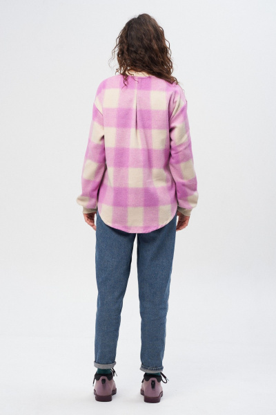 Джемпер и юбка из трикотажа и экокожи с вышивкой и карманами HIT 2014/1 бежевый - фото 8