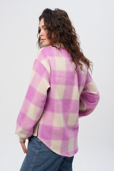 Джемпер и юбка из трикотажа и экокожи с вышивкой и карманами HIT 2014/1 бежевый - фото 7