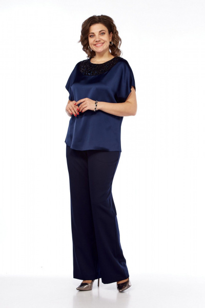 Брюки, жакет, топ VI ORO VR-1161 королевский_синий - фото 10