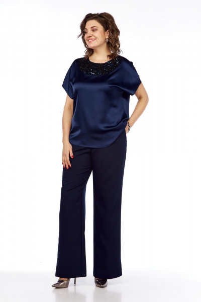 Брюки, жакет, топ VI ORO VR-1161 королевский_синий - фото 9
