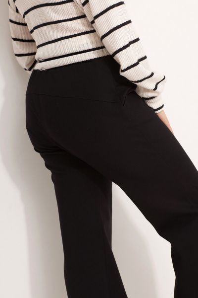 Клёш брюки из трикотажа с карманами «Хулиганы» на каждый день BegiModa 6056 чёрный - фото 6