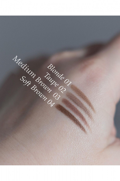 Карандаш для бровей коричневый с эффектом натуральных бровей Relouis BROW WOW 02 taupe - фото 4