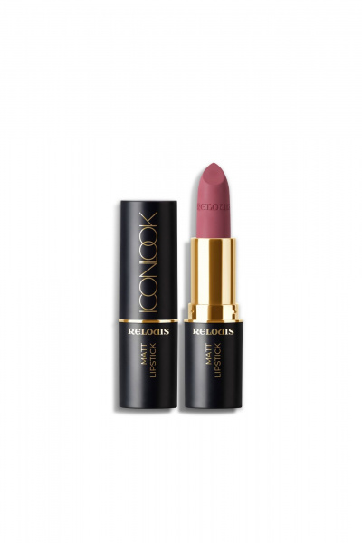 Помада насыщенного розового оттенка с матовым покрытием Relouis Icon Look 07  Rose Addict - фото 1