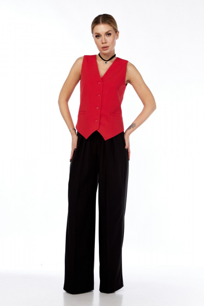 Демисезонные брюки палаццо с зауженным к низу кроем DNM 036 черный - фото 1