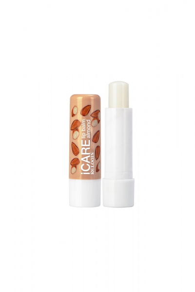 Круглогодичный бальзам для губ с масел ШИ и миндаля Relouis iCARE lip balm almond - фото 1