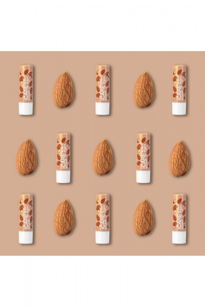 Круглогодичный бальзам для губ с масел ШИ и миндаля Relouis iCARE lip balm almond - фото 2