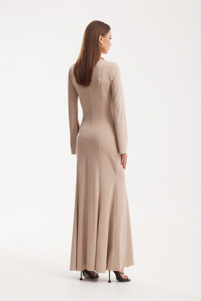 Платье приталенное макси из трикотажа с драпировкой N.O.W. 1513 - фото 2