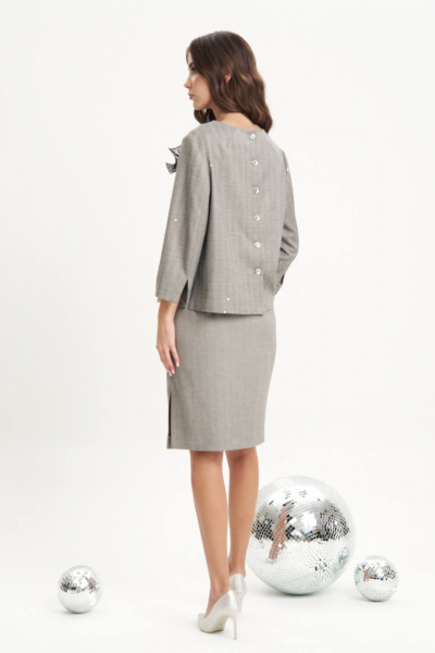 Блуза и Юбка демисезонный образ из текстиля с фактурой Fantazia Mod 5005/1 - фото 5