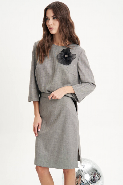 Блуза и Юбка демисезонный образ из текстиля с фактурой Fantazia Mod 5005/1 - фото 4